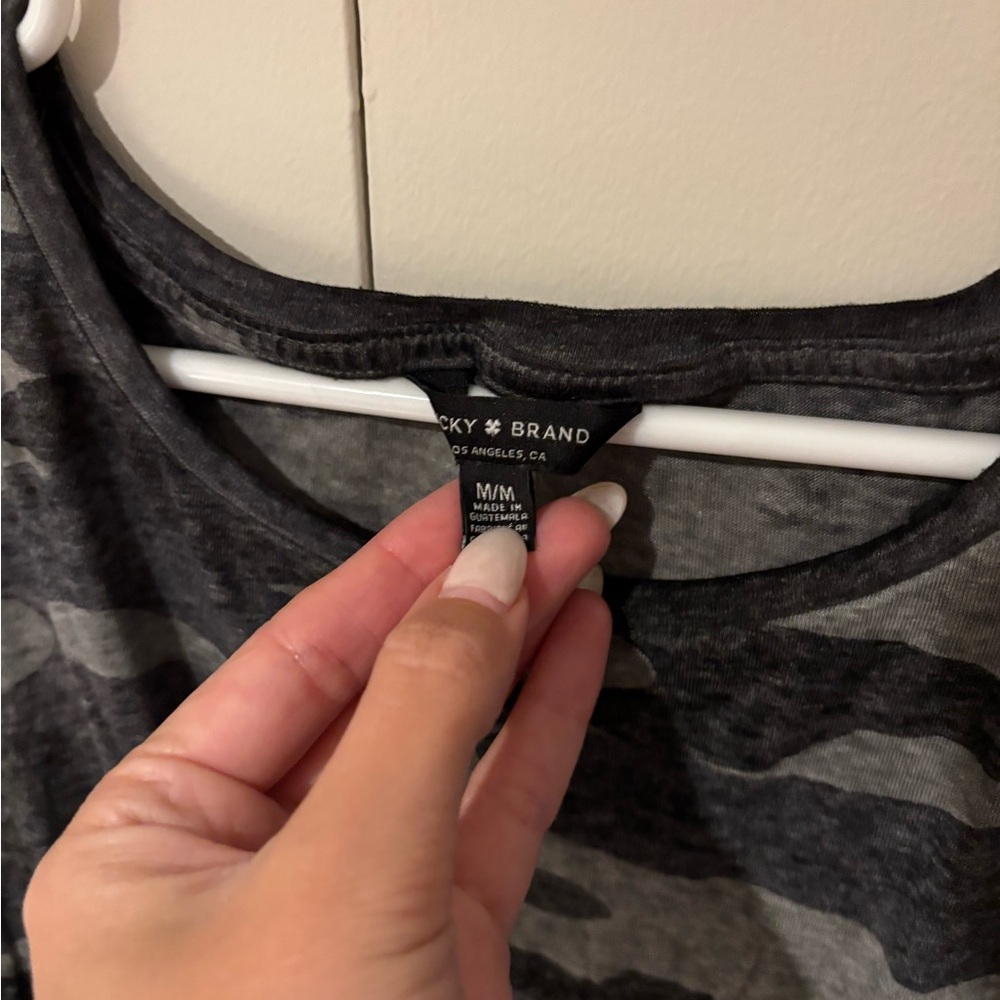 Lucky Brand Charcoal Camouflage Short Sleeve Tee - Picture 3 of 3